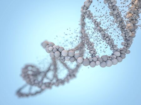chain. Abstract scientific background. Beautiful illustraion. Biotechnology, biochemistry, genetics and medicine concept. 3D renderingの写真素材