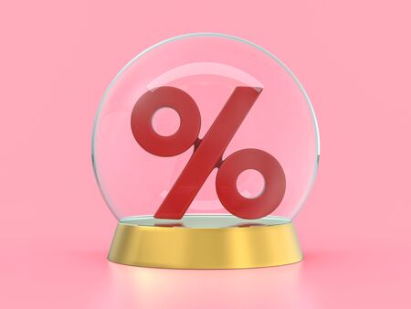 Seasonal sales background with percent discount pattern. Business illustration. 3D renderingの写真素材