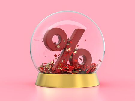 Seasonal sales background with percent discount pattern. Business illustration. 3D renderingの写真素材