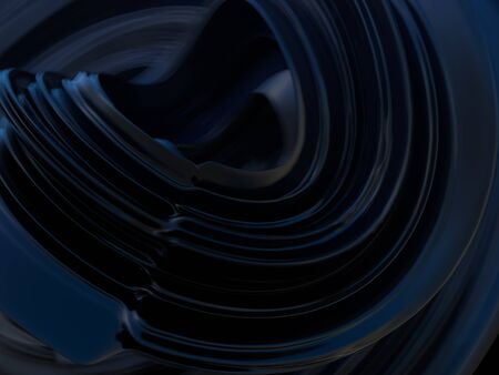 Abstract black background with smooth lines. 3D renderingの写真素材