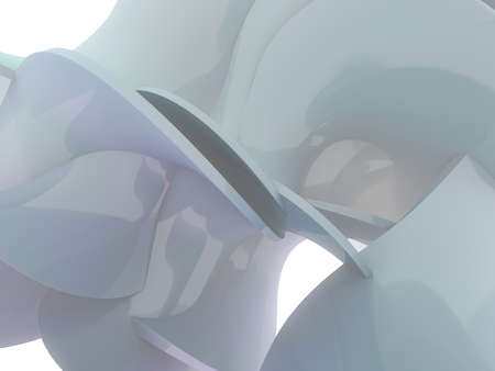 Abstract white background with smooth lines. 3D renderingの写真素材