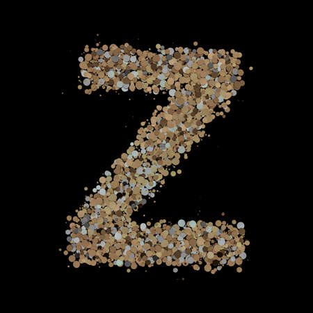 Light gold letter Z on the background. 3Dの写真素材