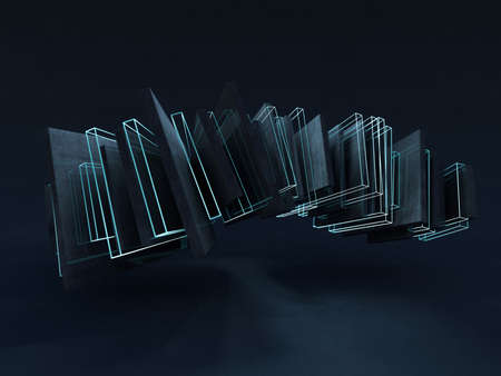 Futuristic shape. Computer generated abstract background. 3Dの写真素材