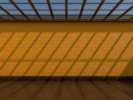 Abstract modern empty architecture background. 3D illustrationの写真素材