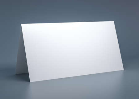 A layout for menu or brochures on a light blue background. 3D illustrationの写真素材