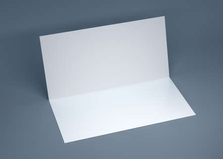 A layout for menu or brochures on a light blue background. 3D illustrationの写真素材