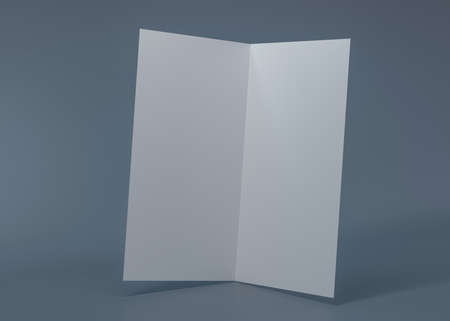 A layout for menu or brochures on a light blue background. 3D illustrationの写真素材