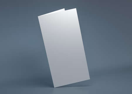 A layout for menu or brochures on a light blue background. 3D illustrationの写真素材