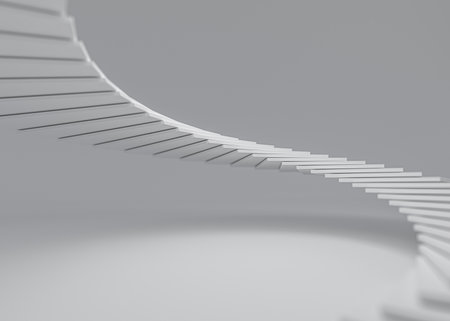 Empty geometrical abstract backdrop. Monochrome presentation. 3D illustrationの写真素材