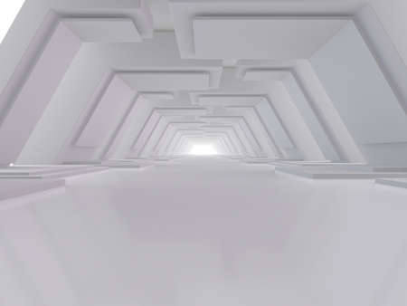 Abstract modern empty architecture background. 3D illustrationの写真素材