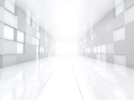 Abstract modern architecture background, empty open space. 3Dの写真素材