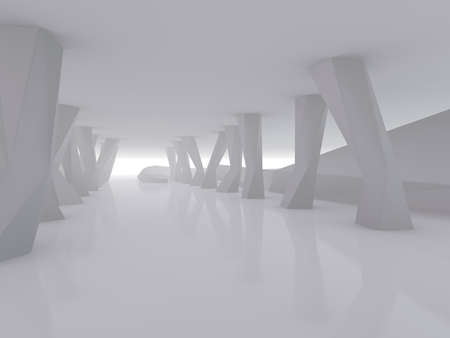 Abstract modern architecture background, empty open space. 3Dの写真素材