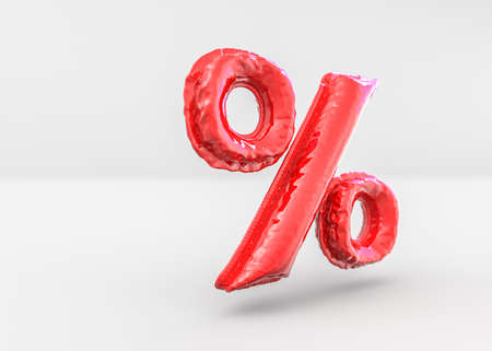 Seasonal sales background with percent discount pattern. 3Dの写真素材