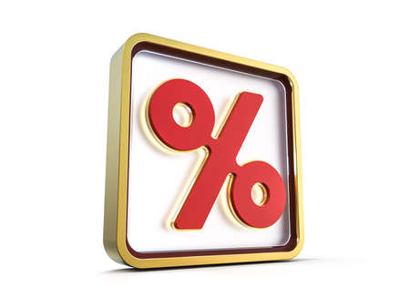 Seasonal sales background with percent discount pattern. 3Dの写真素材