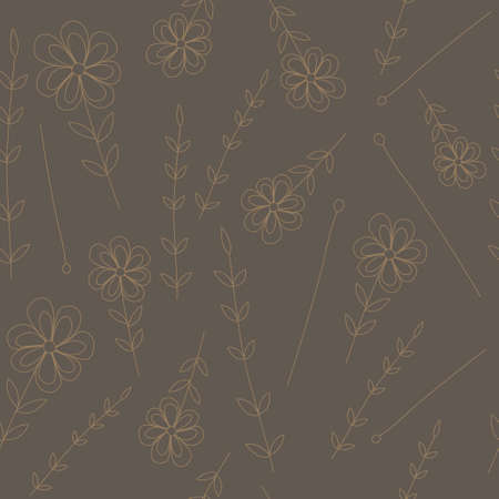 seamless background with flowers, used as fabrics, in factories, wrapping paper, digital scrapbooking, background, vector illustrationのイラスト素材