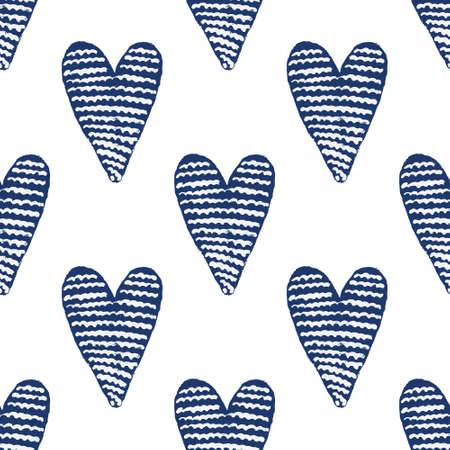 seamless pattern with hearts, love valentine. Vector illustrationのイラスト素材
