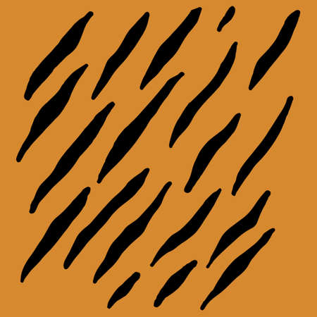 Texture of wild animals zebra, tiger. Drawn by hand with pen and ink. Isolated on red background, vector illustration. Can be used in your projects in banners and posters. Cartoon. Drawn in a doodle style. Coloring pages for adults.のイラスト素材