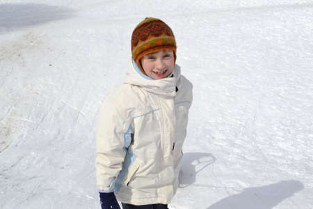 girl with sledgeの写真素材