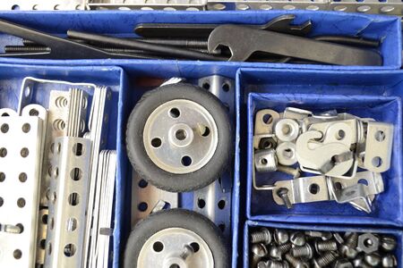 old metal toy kit in the box