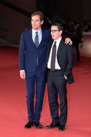 ROME, ITALY - NOVEMBER 02: Michael Shannon and Antonio Monda during the 12th Rome Film Fest at Auditorium Parco Della Musica on November 2, 2017 in Rome, Italy.のeditorial素材
