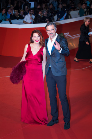 Rome, Italy. 18th October, 2018. Guests attending the red carpet at the 13th Rome Film Fest at the Auditorium Parco della Musica.のeditorial素材