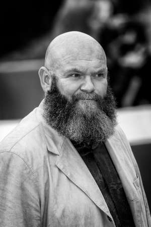 Rome, Italy - October 23, 2021: Serbian actor Darko Peric at Rome Film Fest 2021. Tim Burton Close Encounter Red carpet. Rome (Italy), October 23th, 2021のeditorial素材