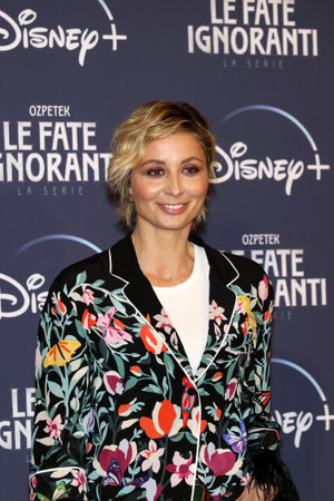 ROME, ITALY - APRIL 08: Anna Ferzetti attends the photocall of the tv series "Le Fate Ignoranti" at the St. Regis Grandhotel on April 08, 2022 in Rome, Italy.のeditorial素材