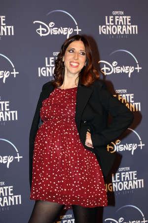 ROME, ITALY - APRIL 08: Giulia Greco attend the photocall of the tv series "Le Fate Ignoranti" at the St. Regis Grandhotel on April 08, 2022 in Rome, Italy.のeditorial素材