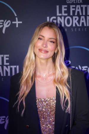 ROME, ITALY - APRIL 08: Ema Kocac attend the premiere of TV series Disney, "Le Fate Ignoranti" in front of Opera House in Rome.のeditorial素材