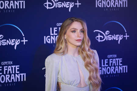 ROME, ITALY - APRIL 08: Federica Lucaferri attend the premiere of TV series Disney, "Le Fate Ignoranti" in front of Opera House in Rome.のeditorial素材