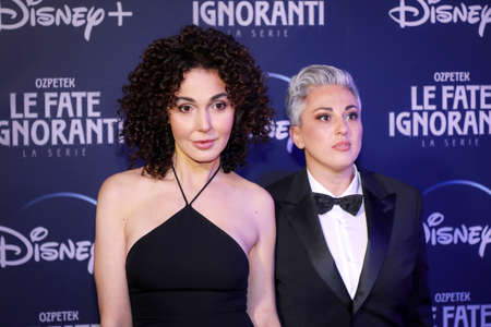 ROME, ITALY - APRIL 08: Lilith Primavera attends the premiere of TV series Disney, "Le Fate Ignoranti" in front of Opera House in Rome.のeditorial素材