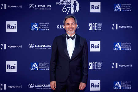 Rome, Italy - May 3, 2022: Nico Bonomolo attends the red carpet of the David di Donatello 2022 awards ceremony in Rome.のeditorial素材