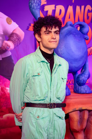 Rome, Italy - 21 Nov 2022: Guests attend the red carpet of the premiere of the animated film 'Strange World - Un Mondo Misterioso' at The Space Cinema Moderno. Rome, Italy.のeditorial素材