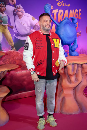 Rome, Italy - 21 Nov 2022: Vincent Arena attends the red carpet of the premiere of the animated film 'Strange World - Un Mondo Misterioso' at The Space Cinema Moderno. Rome, Italy.のeditorial素材