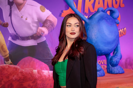 Rome, Italy - 21 Nov 2022: Irene Prosperi attends the red carpet of the premiere of the animated film 'Strange World - Un Mondo Misterioso' at The Space Cinema Moderno. Rome, Italy.のeditorial素材