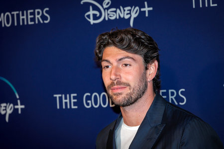 Rome, Italy - April 4: Ignazio Moser attends "The Good Mothers" premiere at The Space Cinema Moderno on April 4, 2023 in Rome, Italy. Disney TV seriesのeditorial素材