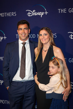 Rome, Italy - April 4: Elisa Amoruso and her family attends "The Good Mothers" premiere at The Space Cinema Moderno on April 04, 2023 in Rome, Italy. Disney TV seriesのeditorial素材