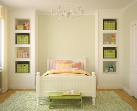 Colorful playroom interior. 3d render.の写真素材