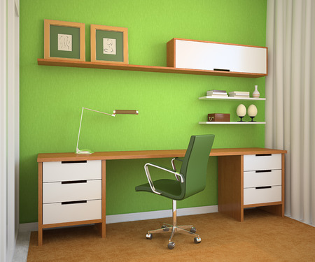 Modern office interior. 3d render.の写真素材