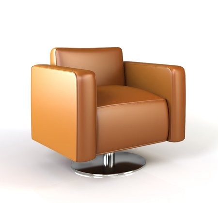 Modern armchair isolated on white background. 3d render.の写真素材