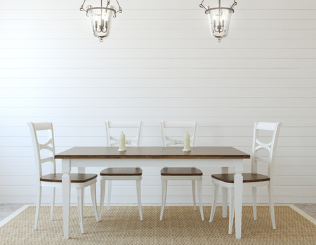 Dining-room interior. 3d render.の写真素材