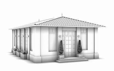 3d model of the house.の写真素材