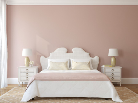 Bedroom interior. Provence. 3d render. Bedroom interior. Provence. 3d render.