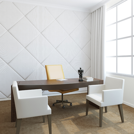 Modern office interior.3d render.の写真素材