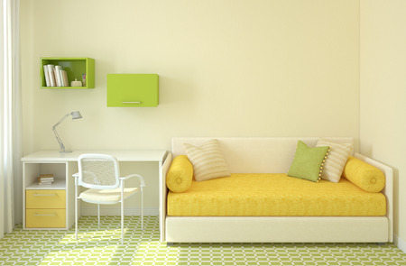 Colorful interior of playroom. 3d render.の写真素材