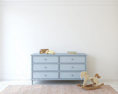 Interior of nursery. Mock-up. 3d render.の写真素材