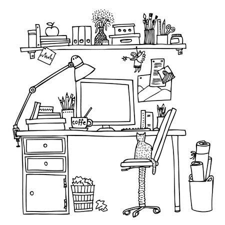 creative workplaceのイラスト素材