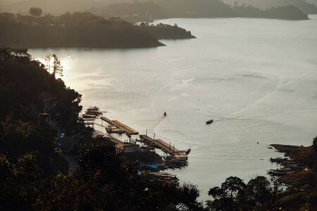 Beautiful nature at Cheow Lan lake, Ratchaprapha Dam, Khao Sok National Park in Thailand