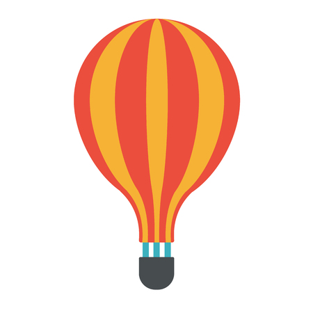 Icon symbol art design of air travel balloon. Colorful flight element. Freedom trip. For poster or logoのイラスト素材
