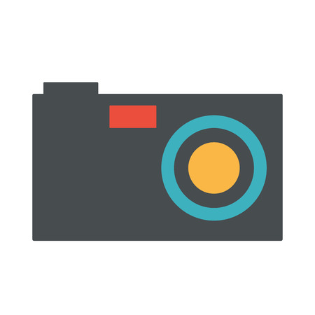 Design of black digital photo camera icon. Photography symbol elementのイラスト素材